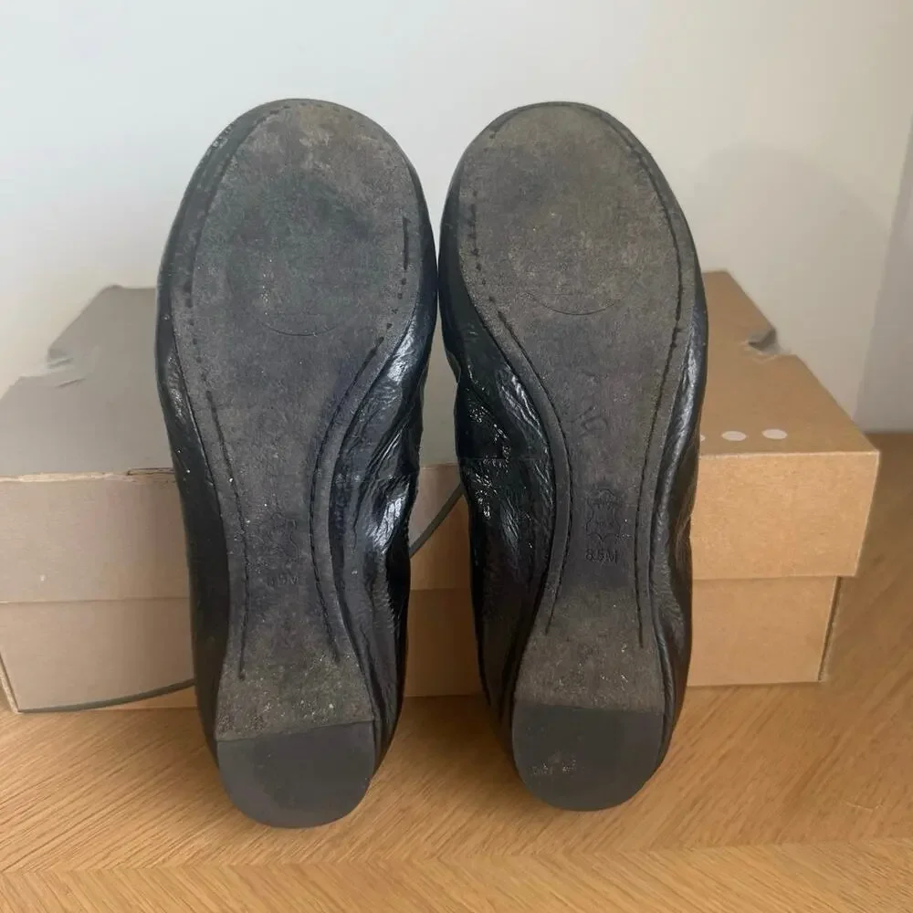 Tory Burch Black/Gold Women Ballet Flats - SZ 8.5
